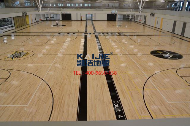 籃球場專業運動木地板安裝——凱潔地板