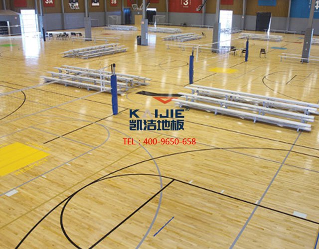 專業體育館體育運動木地板安裝——凱潔體育木地板