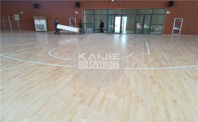 焦作一中學校體育館木地板項目案例圖片