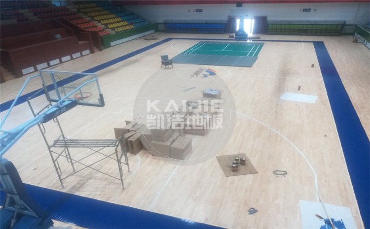 山西晉城鳳凰山煤礦體育館木地板——凱潔體育地板