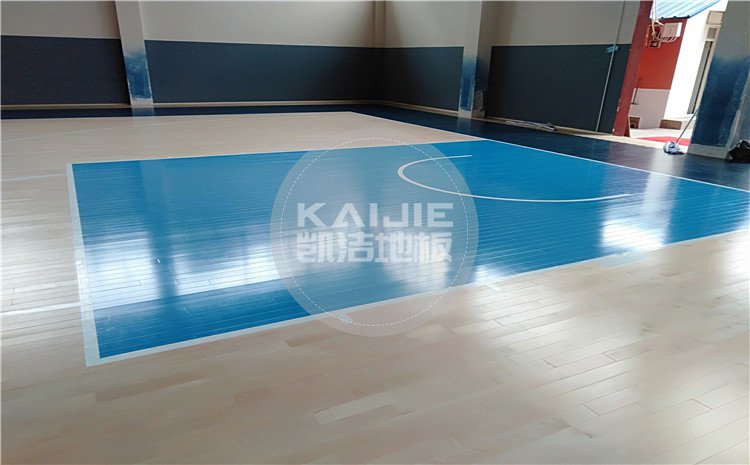 云南昆明五華區青少年宮籃球館木地板——凱潔體育地板