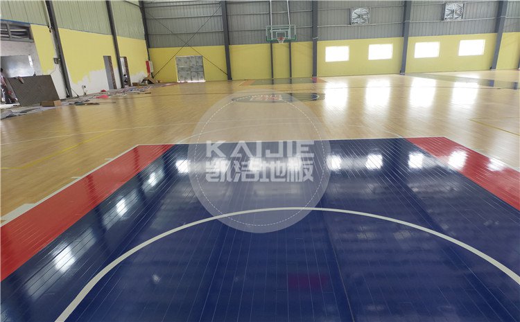 廣東省江門市開平市尋夢籃球館運動木地板——凱潔體育地板