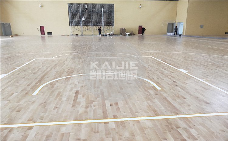 陜西神木第*高級中學(xué)體育館木地板案例—凱潔體育木地板廠家