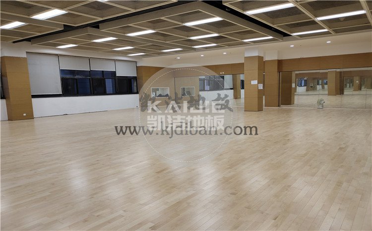 凱潔杭州高級中學錢江校區形體房木地板項目-凱潔體育木地板廠家