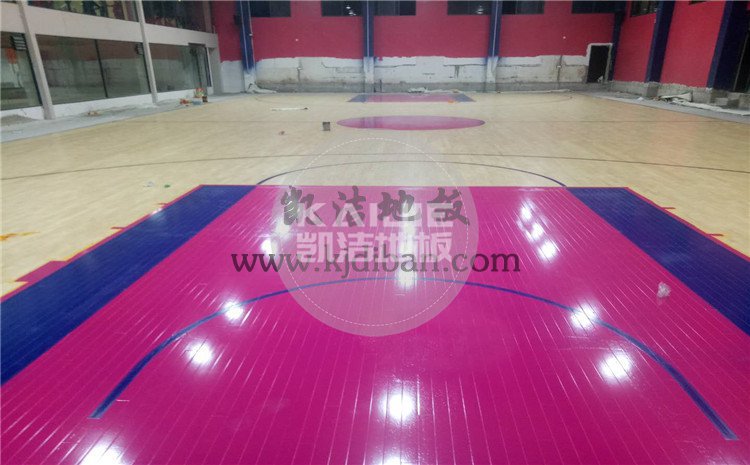 湖北武漢體育中心運動木地板項目-凱潔體育木地板廠家