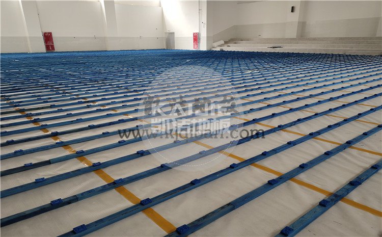 四川綿陽實驗中學體育館木地板項目-凱潔體育木地板廠家